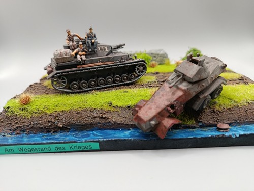 Ww2 panzer diorama - diorama, 1:72
