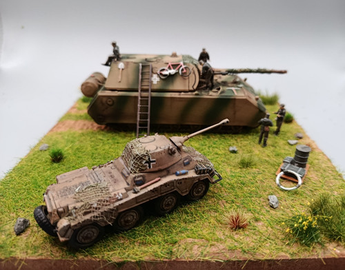 Ww2 panzer diorama - 1:72, –